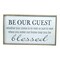Creative Design 32" Black and Beige Rectangular "Be our Guest" Wall Sign